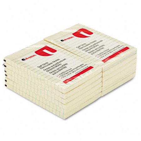 UNIVERSAL BATTERY Universal 35673 Standard Self-Stick Notes  4 x 6  Yellow  12 100-Sheet Pads Pack 35673
